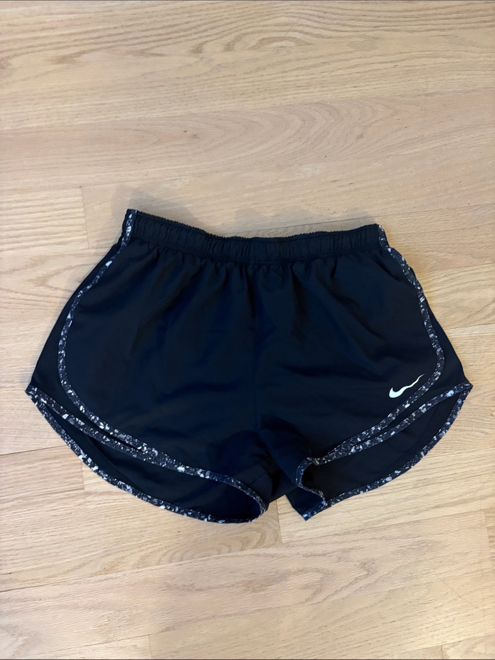 Nike Black Women's Athletic Shorts with Printed Trim
